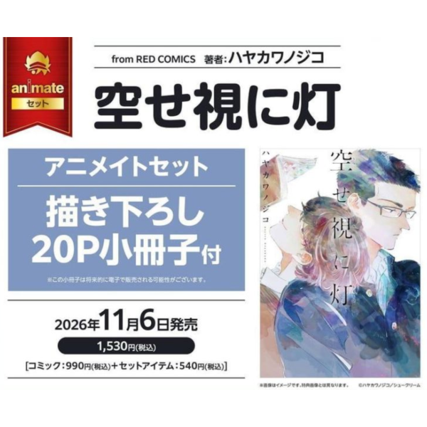 各店家特典版 日文漫畫 ハヤカワノジコ「空せ視に灯」 *11/6發售! 日文漫畫,コミック,空せ視に灯,ハヤカワノジコ