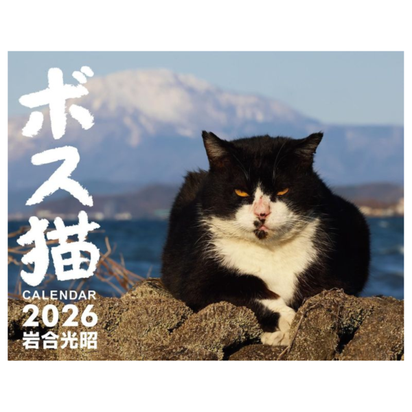 岩合光昭 ボス猫 貓老大 2026年壁掛式月曆 *9月下旬發售! 岩合光昭,ボス猫,貓老大,2026年,壁掛式,月曆,ボス猫,カレンダー
