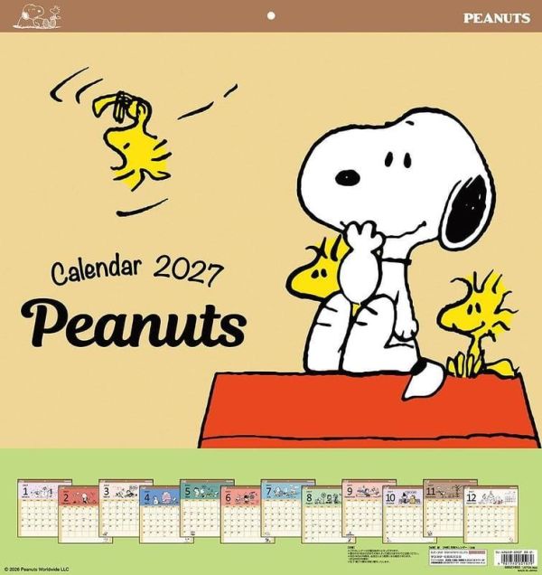 CL-68 SNOOPY 史努比正方形壁掛式月曆 掛曆2027年 45×42cm*13張*9/19 SNOOPY,史努比,スヌーピー,正方形壁掛式月曆,月曆,掛曆,2027年