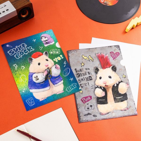 GORILLAND 倉鼠 助六的日常 想叛逆一下 資料夾 兩枚組 倉鼠,助六的日常,黃金鼠,波利鼠,熊鼠,韓彬,GOTTE,A4資料夾,資料夾,叛逆,龐克,搖滾,饒舌歌手,想壞壞