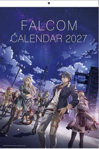 Falcom 2027年壁掛式月曆、空之軌跡 the 2nd 桌上型月曆 掛曆 桌曆 *12/18發售! 桌曆,壁掛式月曆,月曆,掛曆,2027年,Falcom,空之軌跡 the 2nd,空の軌跡,亰都ザナドゥ,ファルコム
