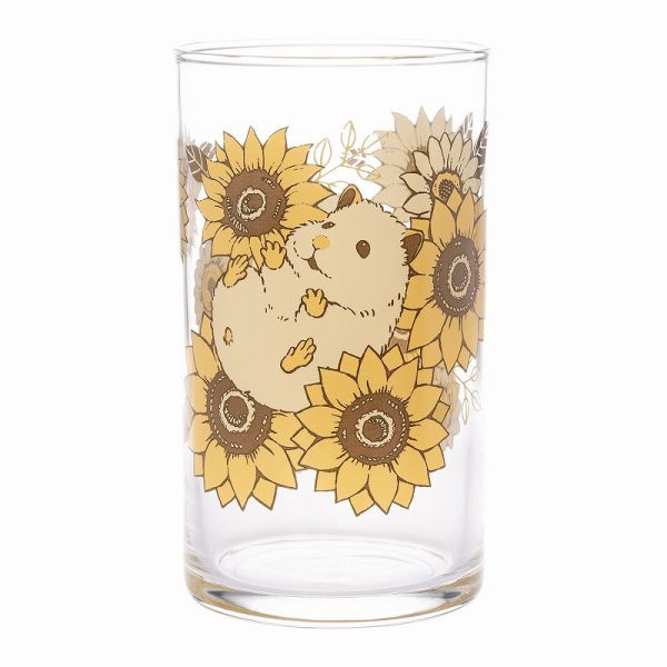 GORILLAND 倉鼠 助六的日常 玻璃杯 水杯 向日葵ver. 倉鼠,助六的日常,黃金鼠,波利鼠,熊鼠,韓彬,GOTTE,水杯,玻璃杯,居家