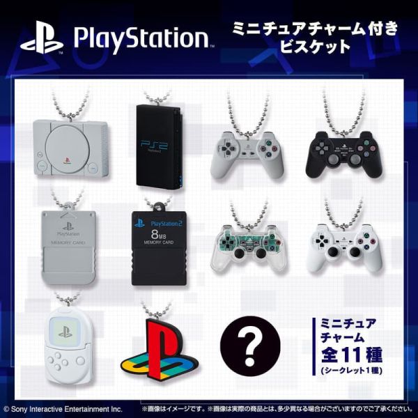 日版 PlayStation 奶油餅乾 食玩 附迷你模型吊飾  10入/盒*2月發售! 日版,PlayStation,奶油,餅乾,食玩,迷你,模型,吊飾