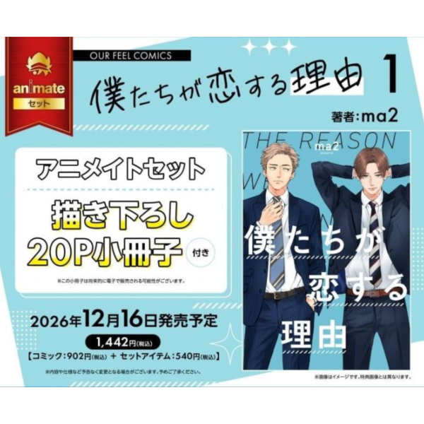 各店家特典版 日文漫畫 ma2「僕たちが恋する理由 (1)」*12/16發售! 日文漫畫,コミック,僕たちが恋する理由,ma2