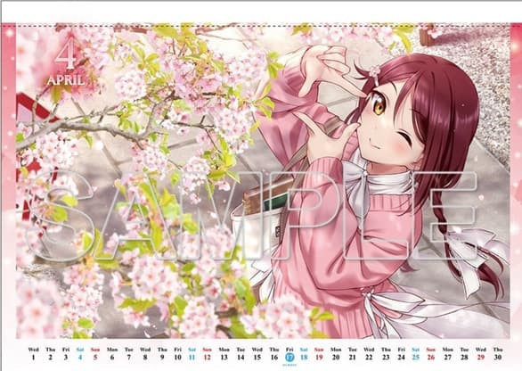 日本角川 Love Live! Sunshine!! 2026年壁掛式月曆 掛曆*12月發售!1017 日本角川,Love Live!,Sunshine!!,2026年,壁掛式,月曆,掛曆,ラブライブ,サンシャイン,カレンダー