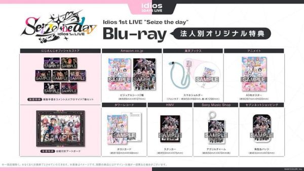 各店家特典版 彩虹社 Idios 1st LIVE  Seize the day 藍光BD *9/23發售! 店家特典,彩虹社,Idios,1st,LIVE,Seize the day,藍光,BD