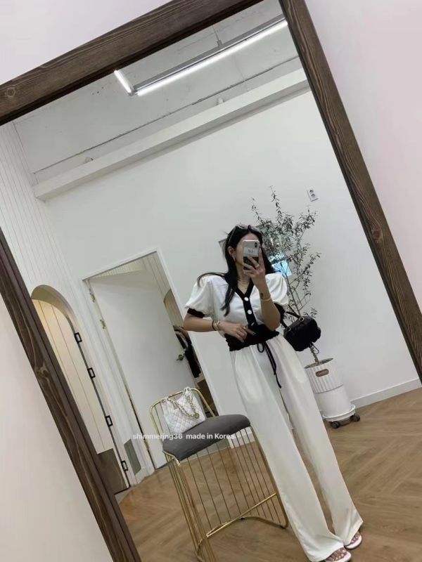 撞色休閒套裝 