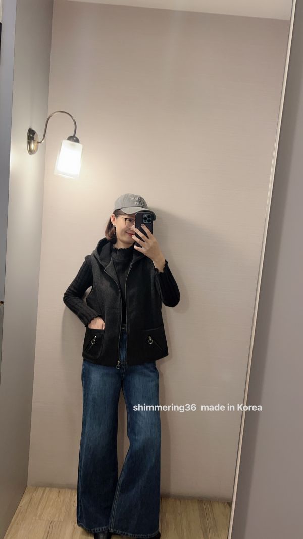 熱賣羊毛70%連帽背心 