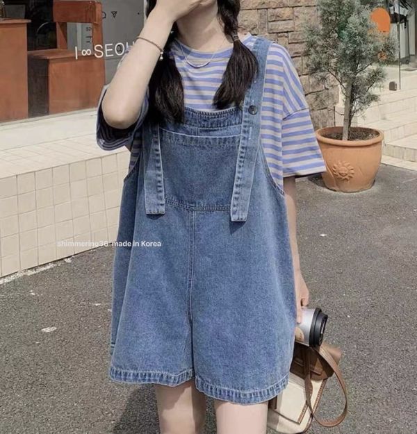 可愛吊帶褲 