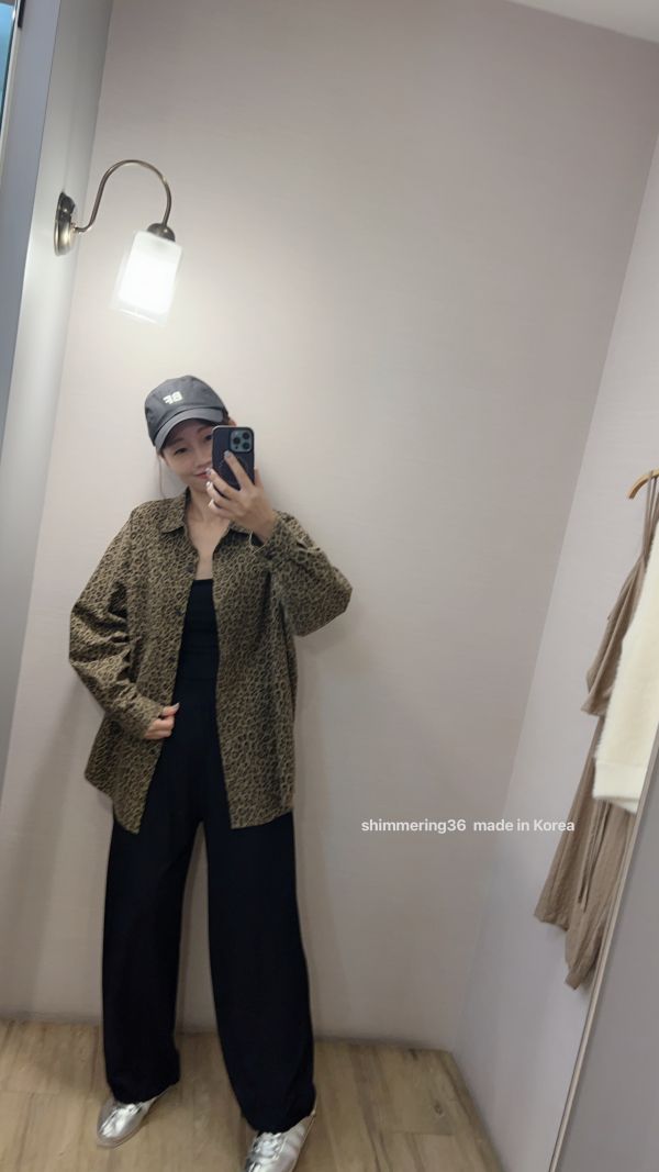 豹紋襯外套 