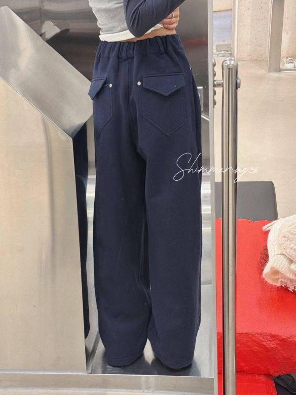 前釦內刷毛棉褲 