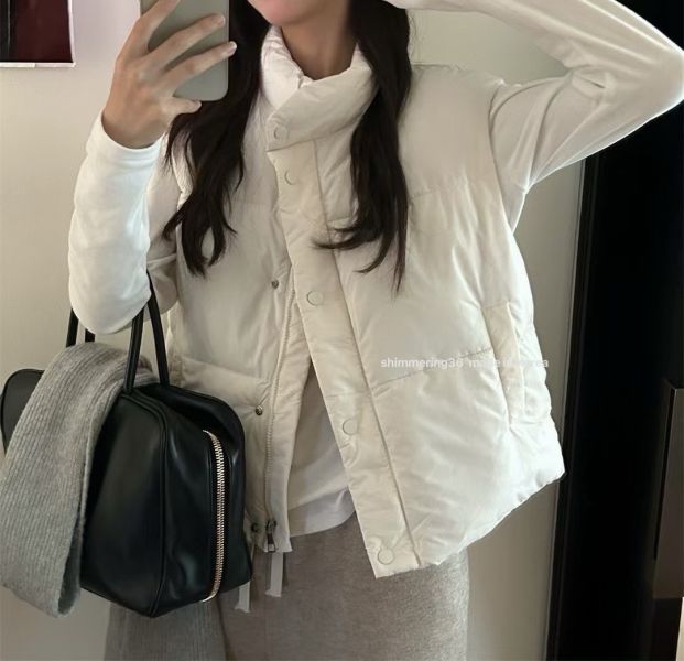 立領鋪棉背心 
