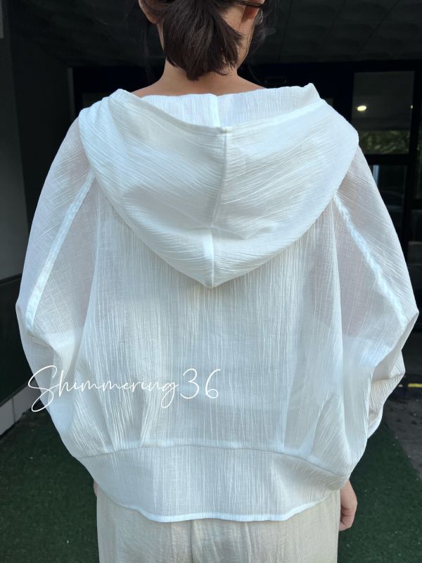 天絲棉麻連帽上衣 