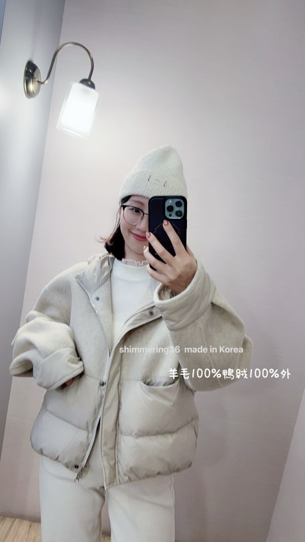 鴨絨100%羊毛100%外 