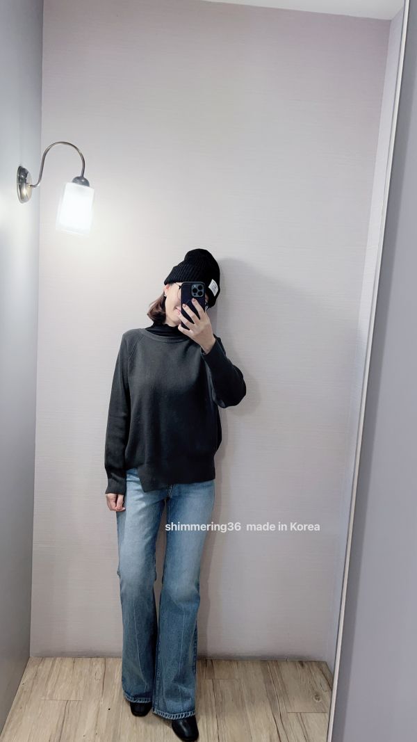 美腿喇叭牛仔褲 