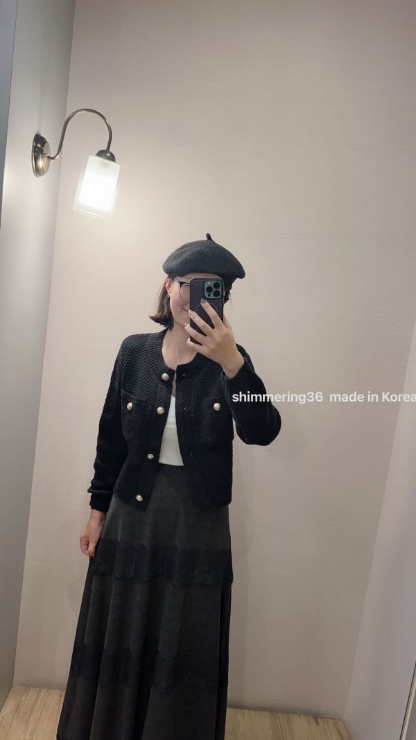 毛呢拼接蕾絲裙 