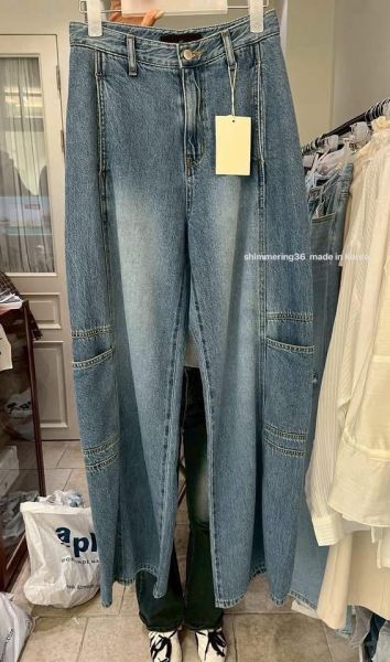 門市熱賣雙口袋天絲涼感牛仔褲 