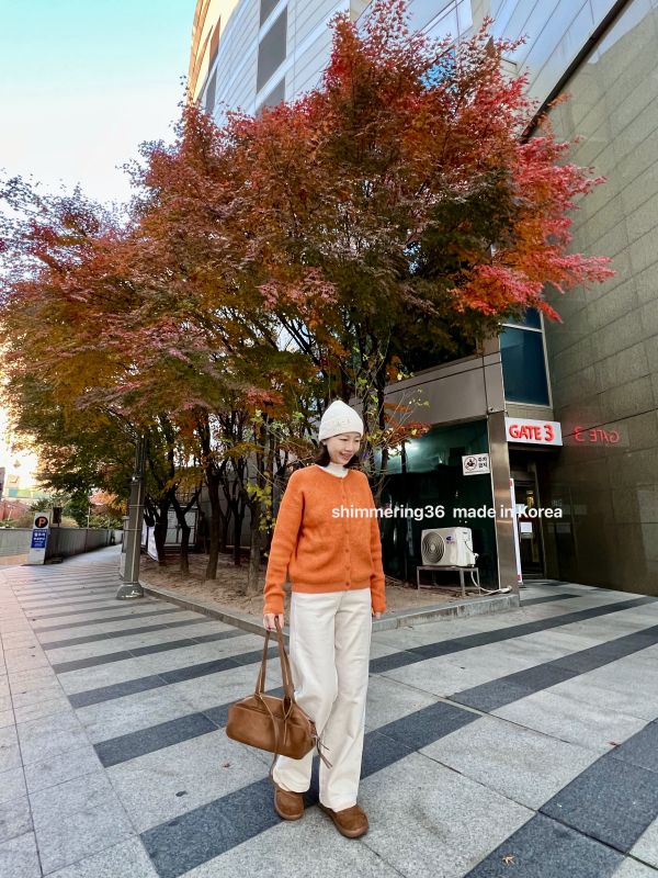 刷毛前釦直筒褲（熱賣） 