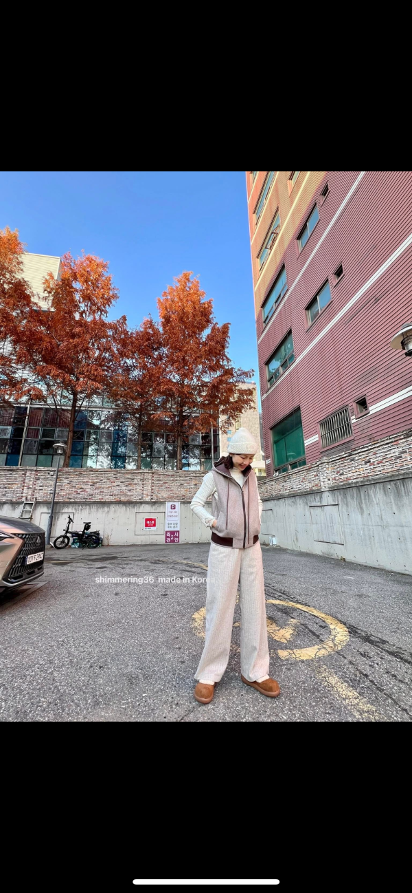 羊毛70%下縮擺背心 