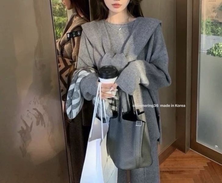 羊絨披肩3件套 