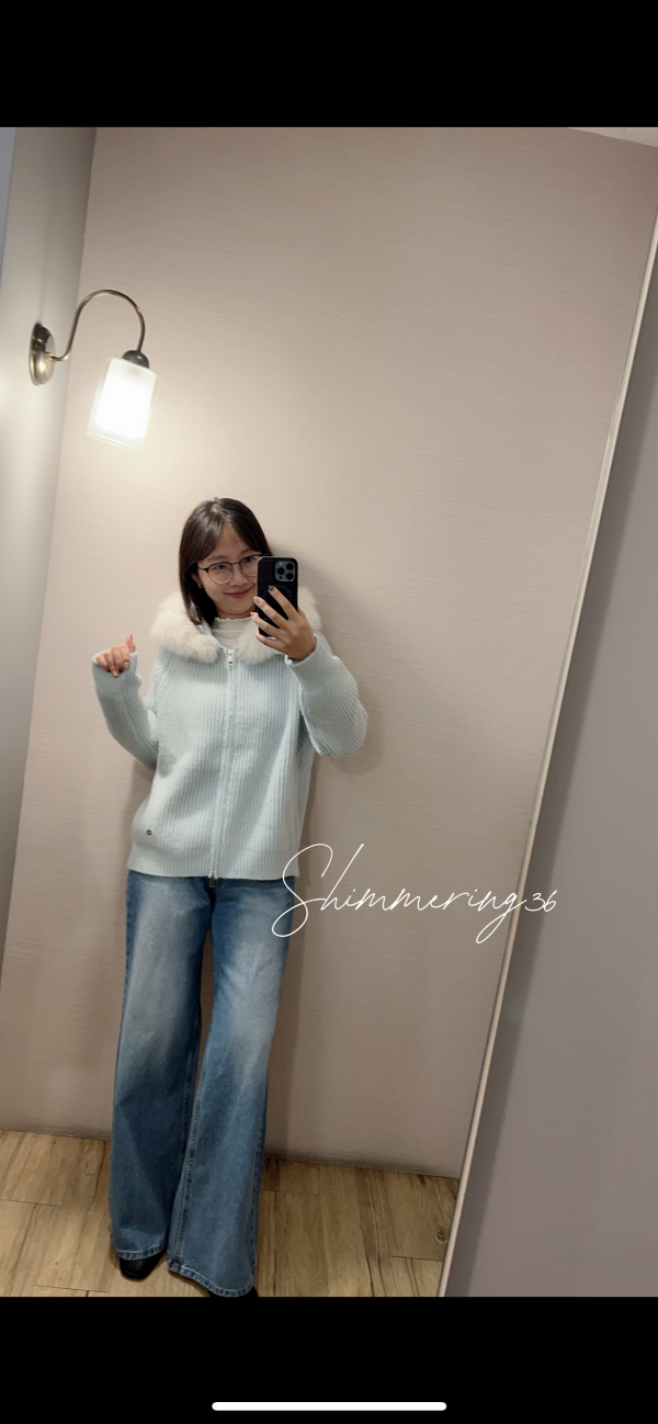 溫柔毛帽拉鏈外套 