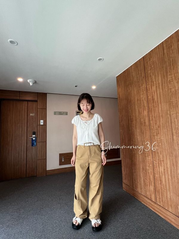 涼感前口袋休閒褲 