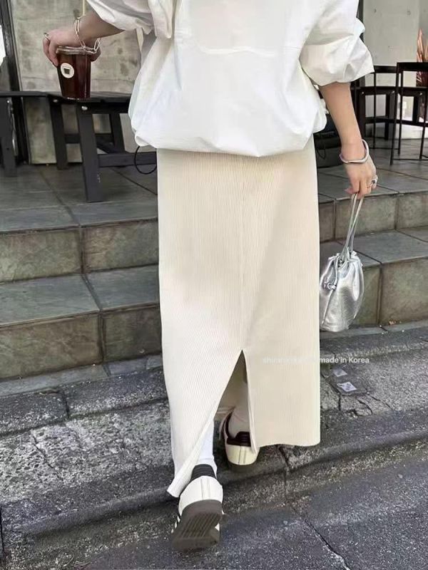 壓褶涼感天絲裙 