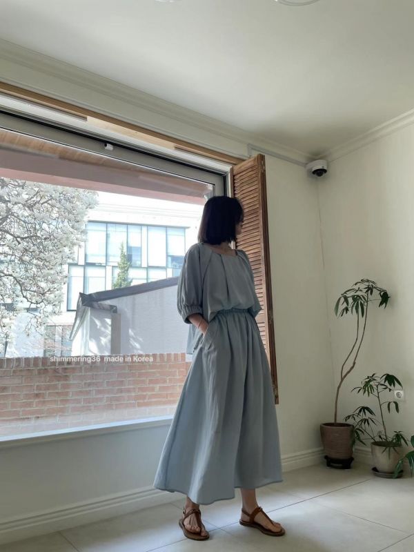 彈性人造絲裙 