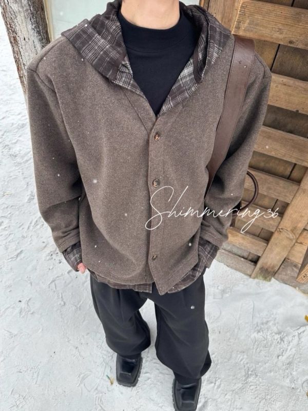 假2件內刷毛格子襯外（男女皆可） 