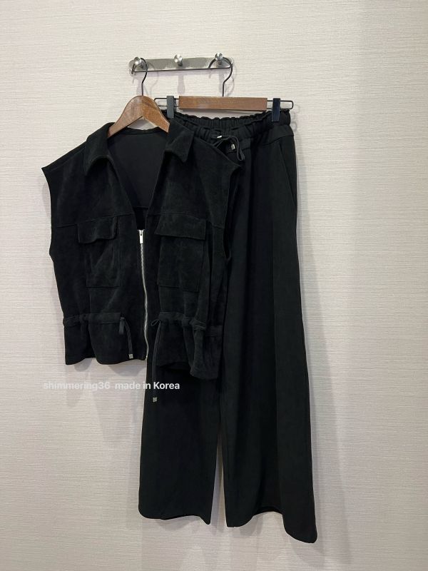 質感顯瘦彈性直筒褲 