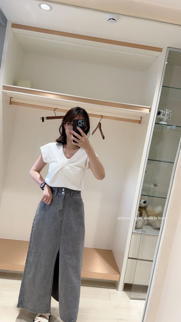 高腰顯瘦前叉裙 