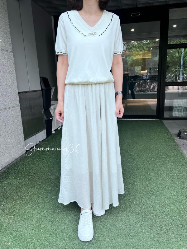 天絲棉麻裙 