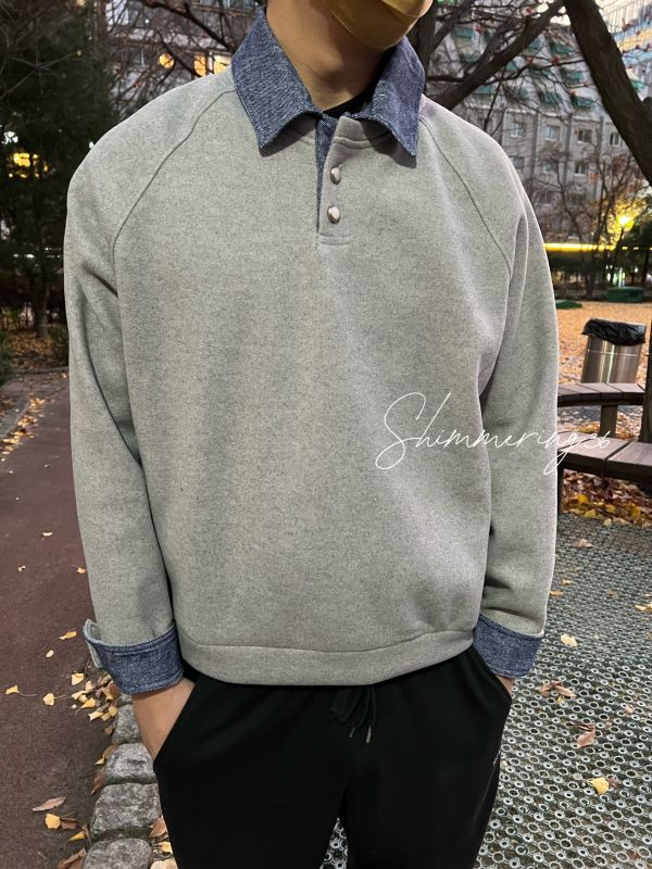 牛仔領刷毛上衣（男女皆可） 