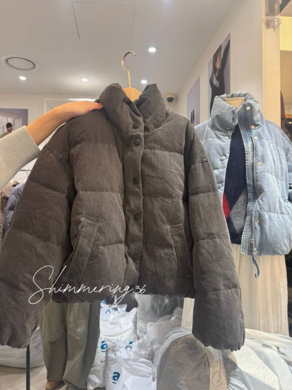 鴨絨100%牛仔外套 
