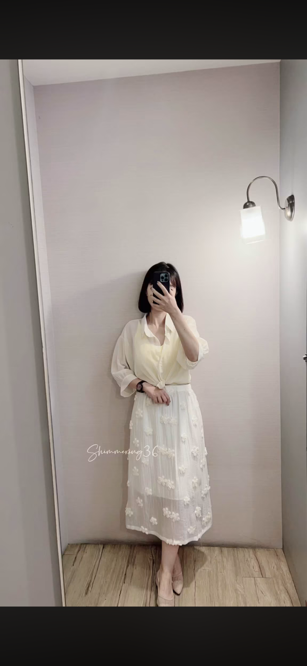 立體花朵裙 