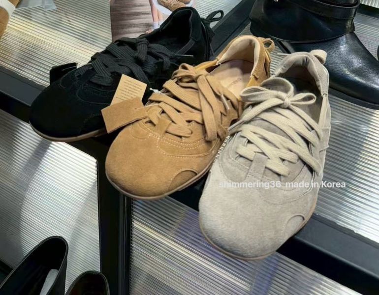 軟底真皮後綁蝴蝶結鞋 