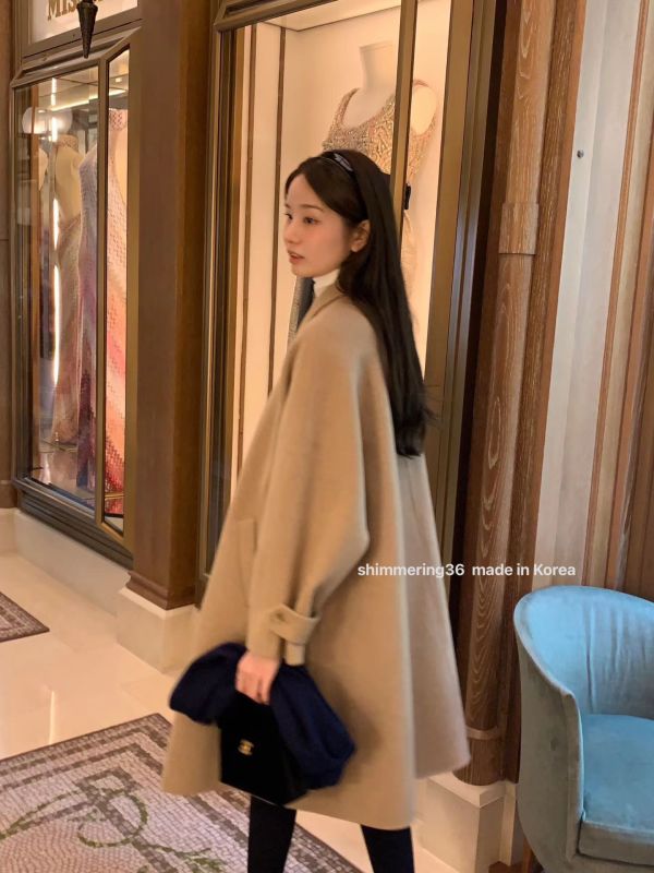 手工羊毛羊毛90%羊絨10%大衣 