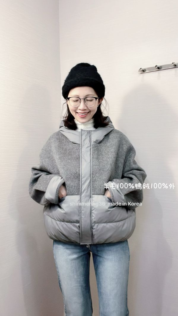 鴨絨100%羊毛100%外 