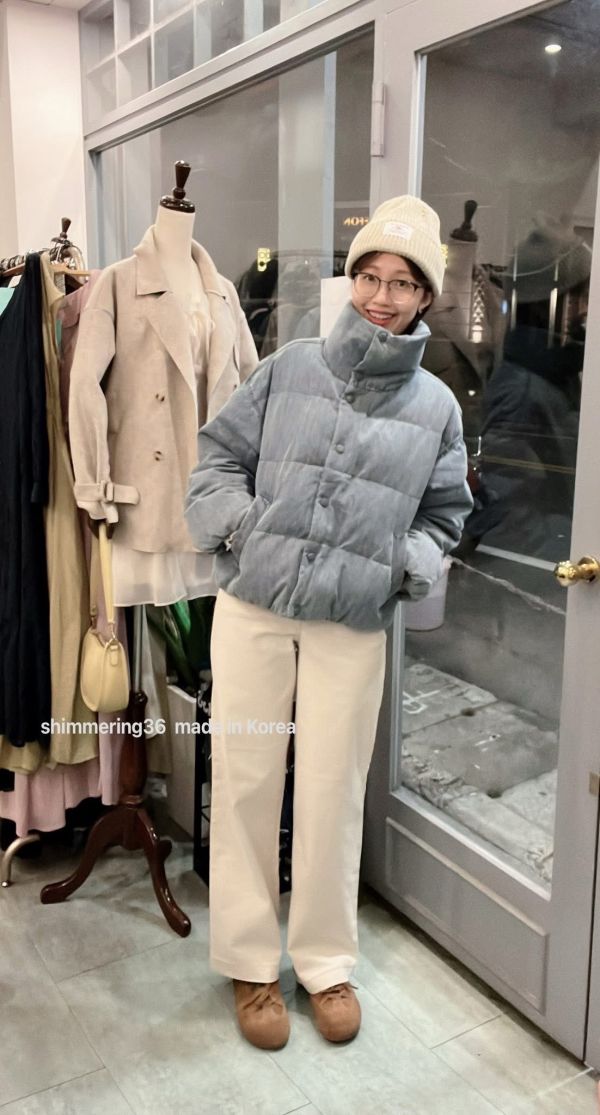 鴨絨100%牛仔外套 