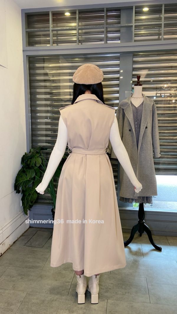 雙排釦風衣背心洋 