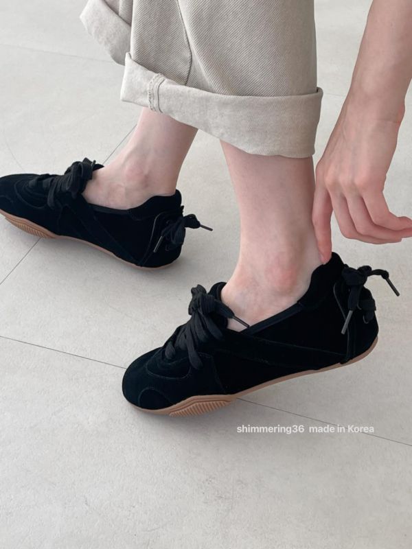 軟底真皮後綁蝴蝶結鞋 