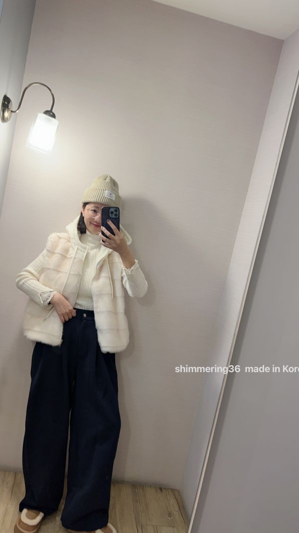 前釦內刷毛棉褲 