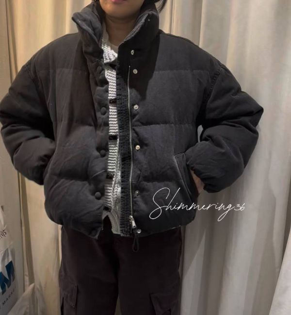 鴨絨100%牛仔外套 