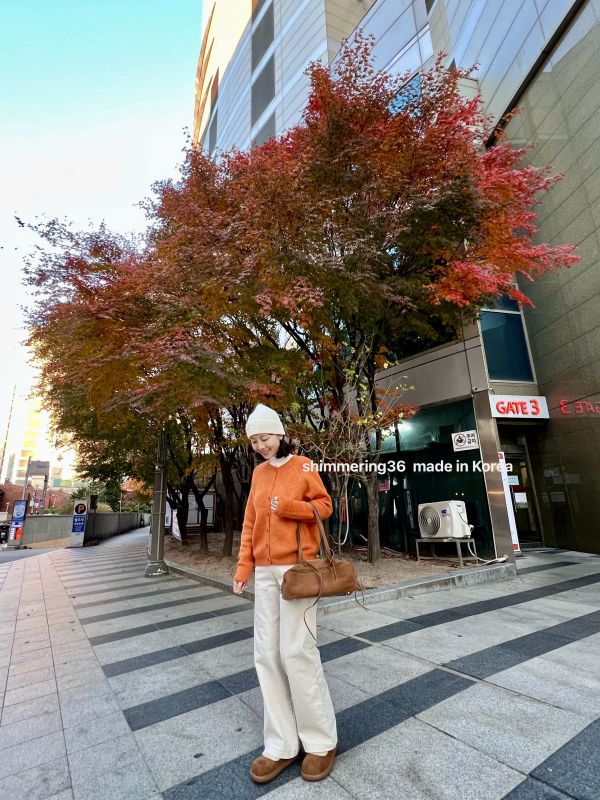 刷毛前釦直筒褲（熱賣） 