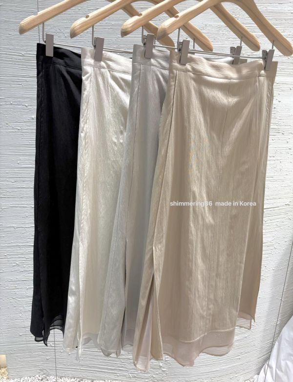 質感修身下紡裙 