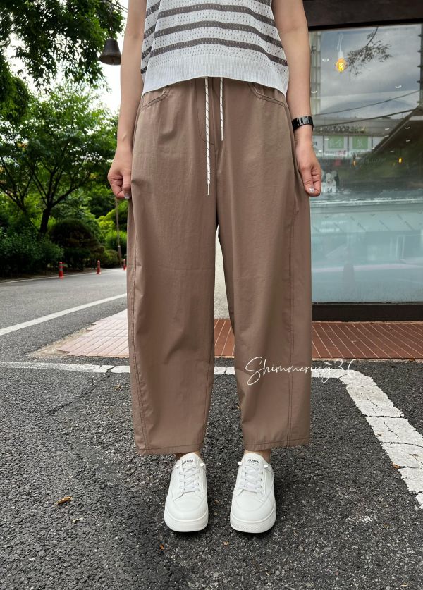 前車線涼感9分褲 