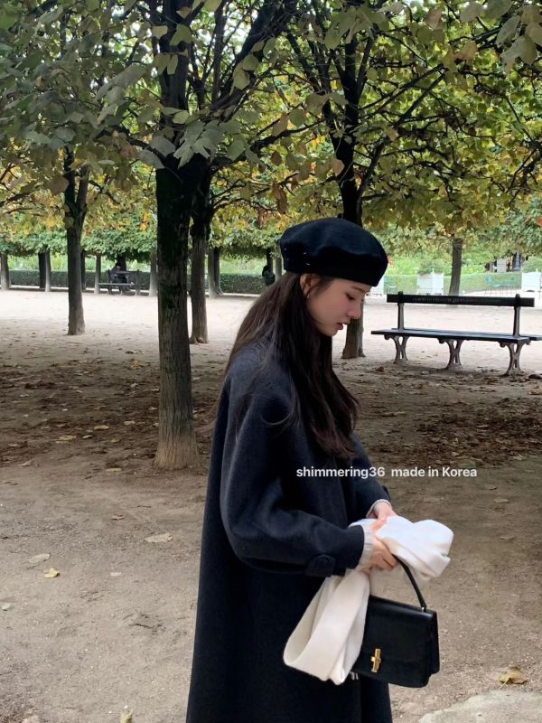 手工羊毛羊毛90%羊絨10%大衣 