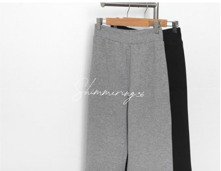 棉質內刷毛喇叭褲 