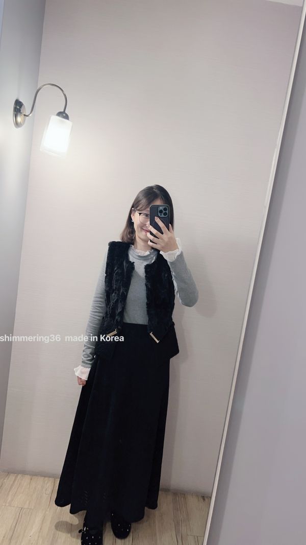 蕾絲彈力裙（有內裡） 