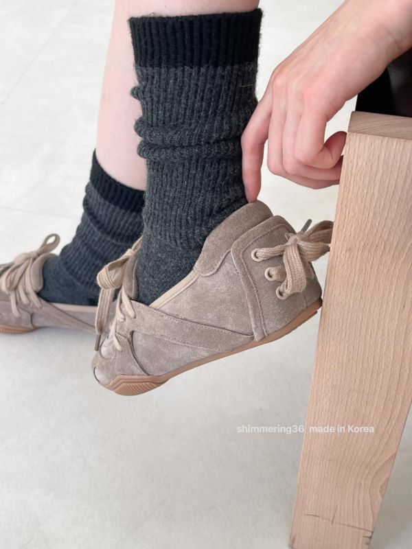 軟底真皮後綁蝴蝶結鞋 